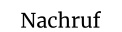 Nachruf