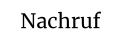 Nachruf