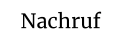Nachruf