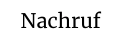 Nachruf