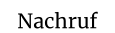 Nachruf